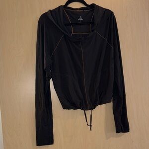 PRANA grey Long Sleeve Hooded Top